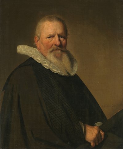 Pieter Jacobsz Schout (1570-1645), Burgemeester van Haarlem door Johannes Cornelisz. Verspronck