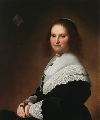 Portret van Anna van Schoonhoven, 1645 door Johannes Cornelisz. Verspronck