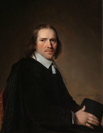 Portret van Dirck, Johannes of Jacobus Wallis door Johannes Cornelisz. Verspronck