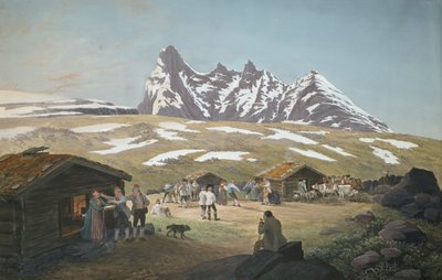 Weideleven onder Skagastølstinderne door Johannes Flintoe