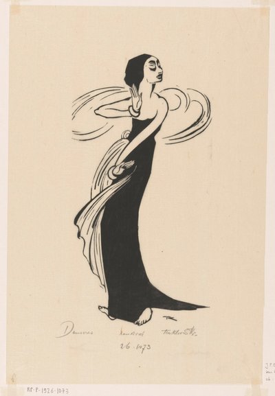 Danseres door Johannes Frederik Engelbert ten Klooster (signed by artist)