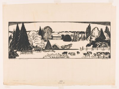 Landschap in Zuid Limburg door Johannes Frederik Engelbert ten Klooster (signed by artist)