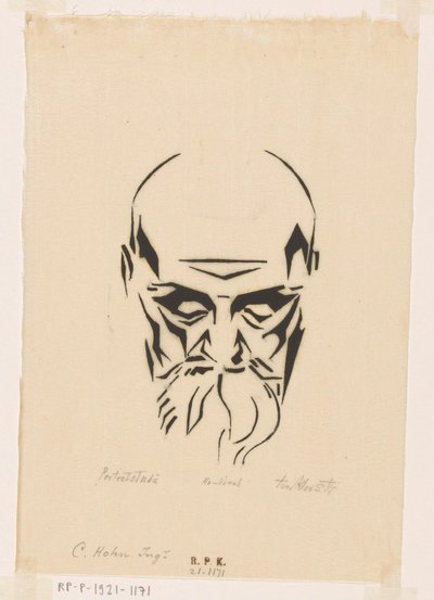 Portret van Carl Hohn door Johannes Frederik Engelbert ten Klooster (signed by artist)