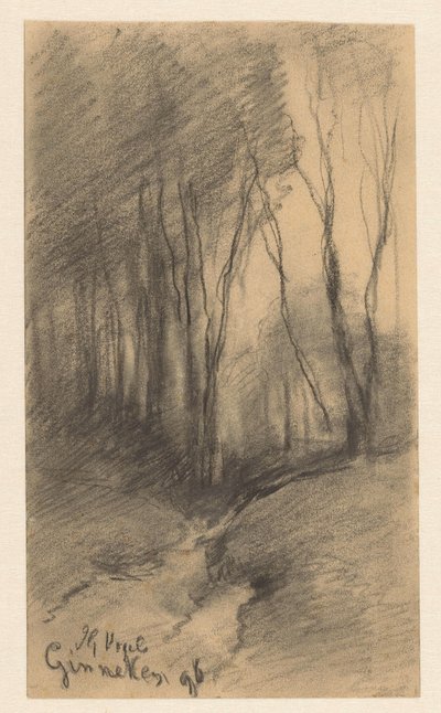 Boslandschap bij Ginneken door Johannes Gijsbert Vogel
