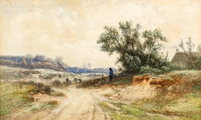 Landschap door Johannes Gijsbert Vogel