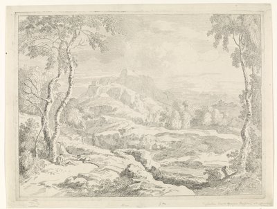 Landschap met herders door Johannes Glauber