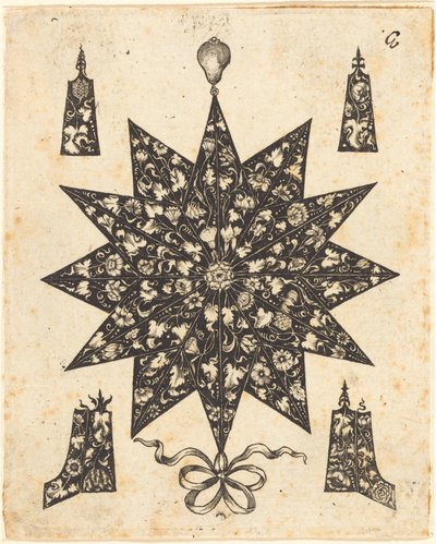 Ster Versierd met Bloemen door Johannes Hanias