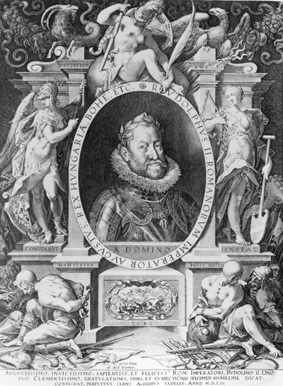 Portret van Rudolph II (1576-1612) door Johannes Hausser von Ach