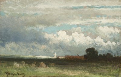 Een Zonovergoten Windmolen in de Duinen bij Den Haag door Johannes Hendrik Weissenbruch