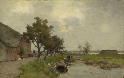 Kleren wassen, c.1850-80 door Johannes Hendrik Weissenbruch