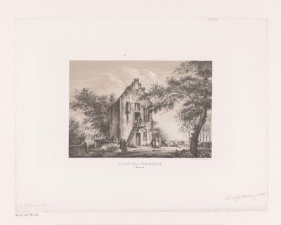Huis op stadswal door Johannes Hilverdink (attributed to)