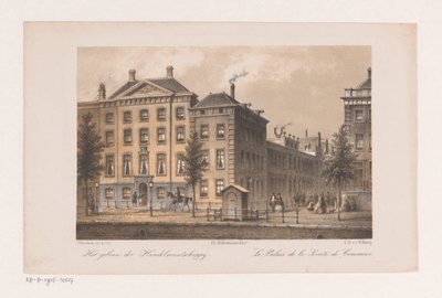 Hoofdkantoor van de Handel-Maatschappij in Amsterdam door Johannes Hilverdink