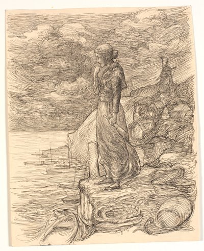 Illustratie voor Alfred Tennyson "Enoch Arden" door Johannes Holbek