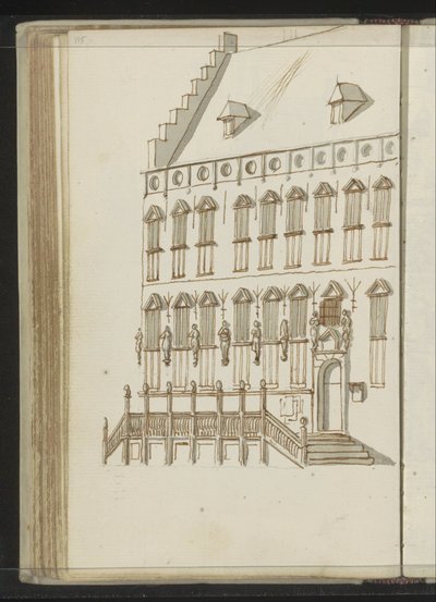 Gevel van het stadhuis te Nijmegen door Johannes Huibert Prins