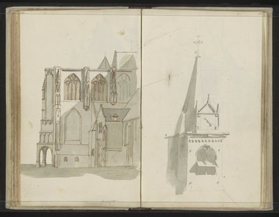 Oude Kerk te Delft door Johannes Huibert Prins