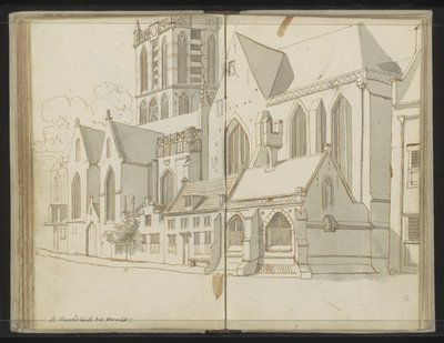 Rechtergevel van de Jacobikerk te Utrecht door Johannes Huibert Prins
