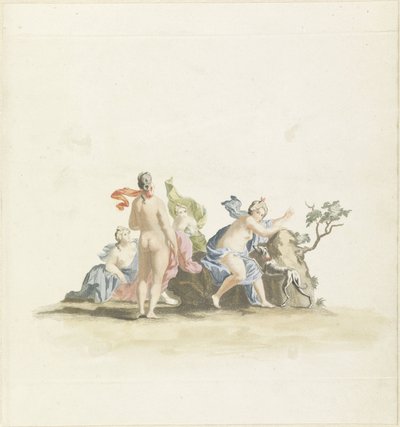 Diana en haar nimfen door Johannes Jacobsz van den Aveele (attributed to)