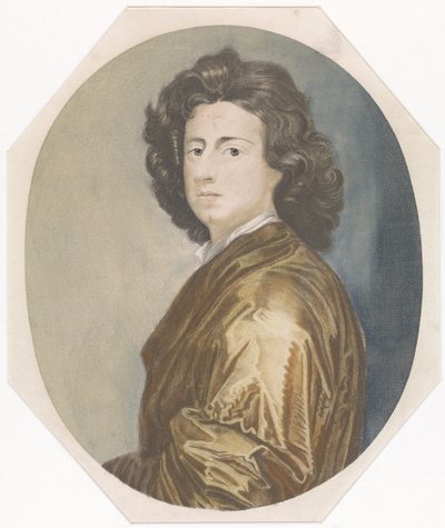 Portret van de schilder Gottfried Kneller door Johannes Jacobsz van den Aveele (attributed to)