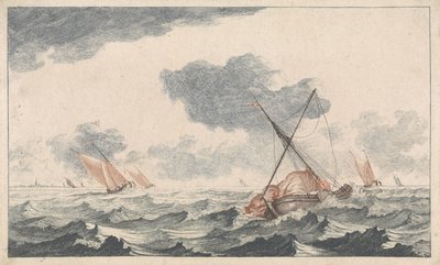 Strijken van het zeil door Johannes Jacobsz van den Aveele (attributed to)