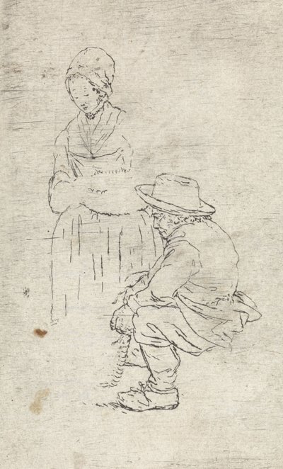 Boer en boerin door Johannes Janson (possibly)