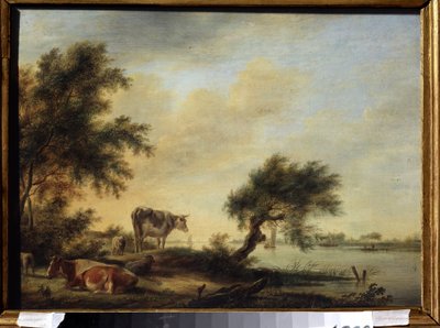 Landschap met vee door Johannes Janson