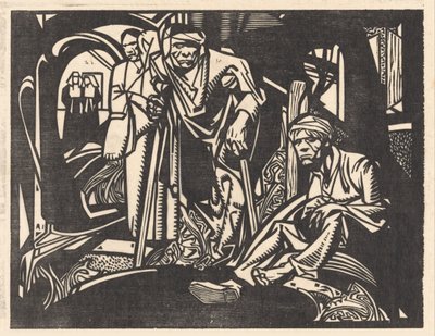 Gewonden in een kerk door Johannes Josephus Aarts (signed by artist)