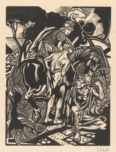 Romeinse ruiter te paard door Johannes Josephus Aarts (signed by artist)