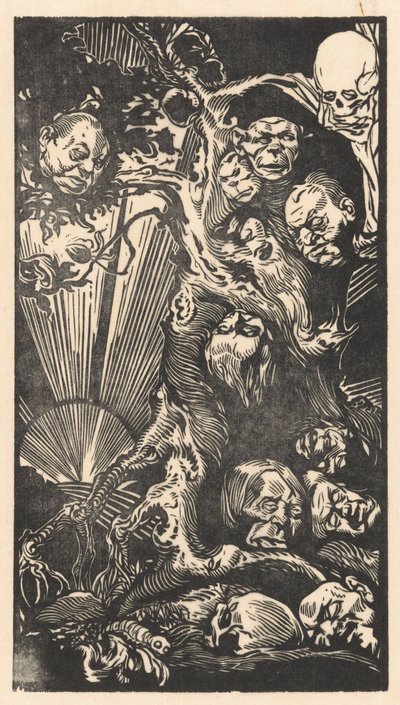 Boom met fantastische koppen door Johannes Josephus Aarts