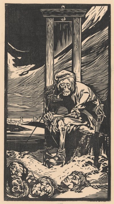De Dood bij de guillotine door Johannes Josephus Aarts