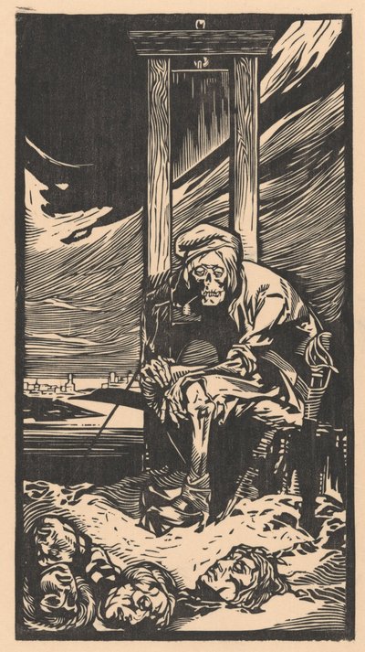 De Dood bij de guillotine door Johannes Josephus Aarts