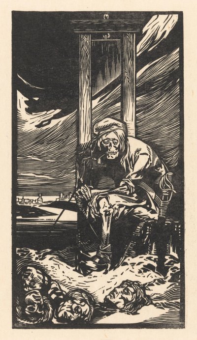De Dood bij de guillotine door Johannes Josephus Aarts