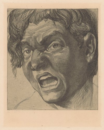 Gapende man door Johannes Josephus Aarts