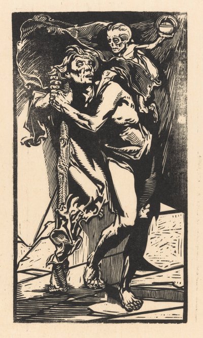 Man met de Dood op zijn rug door Johannes Josephus Aarts