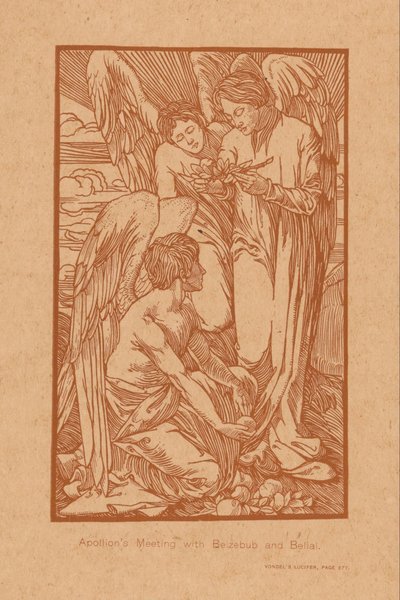 Ontmoeting van Apollion met Belzebub en Belial door Johannes Josephus Aarts