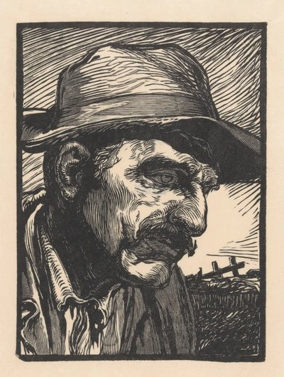 Portret van een onbekende man door Johannes Josephus Aarts