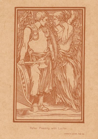 Rafaël probeert Lucifer tot rede te brengen door Johannes Josephus Aarts