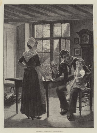 De thuiskomst van de zeeman door Johannes Karel Christian Klinkenberg