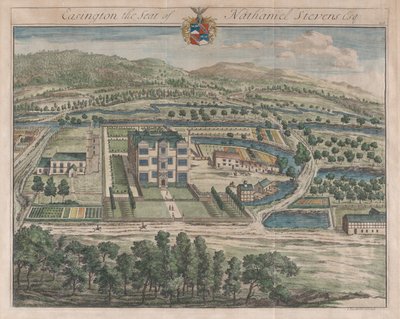 Easington, de zetel van Nathaniel Stevens, [1712] heruitgegeven 1768 door Johannes Kip