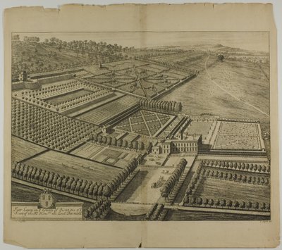 Fair Lawn in het graafschap Kent, plaat 49 uit Britannia Illustrata door Johannes Kip