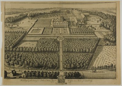 Maddingley, plaat 57 uit Britannia Illustrata door Johannes Kip