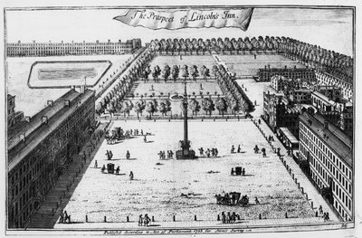 The Prospect van Lincolns Inn, 1720 door Johannes Kip