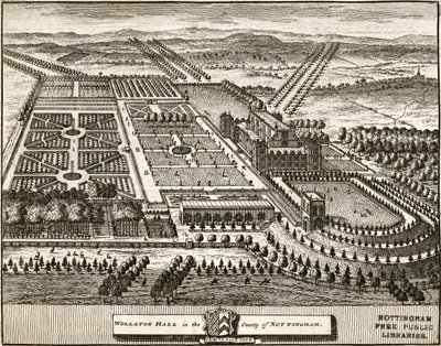 Wollaton Hall en Park Nottingham, Nottinghamshire, c1707 door Johannes Kip