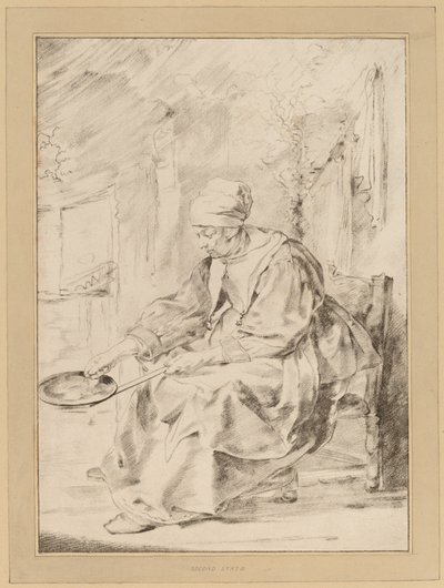 Pannenkoekvrouw, 1768 door Johannes Kornlein