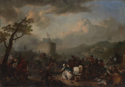 Slagveld, 1671 door Johannes Lingelbach