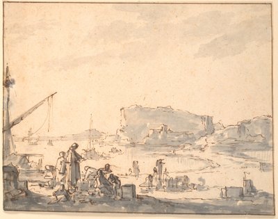 Havenlandschap door Johannes Lingelbach