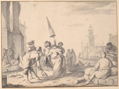 Ontvangst van de oosterling door Johannes Lingelbach