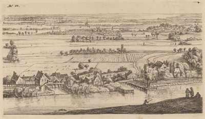 Dorp naast een Kanaal door Johannes Ruisscher