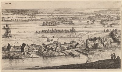 Dorp naast een kanaal door Johannes Ruisscher