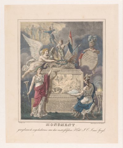 Allegorisch grafmonument voor Jan Carel Josephus van Speijk door Johannes Steyn