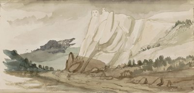 Berglandschap met rotsen door Johannes Tavenraat